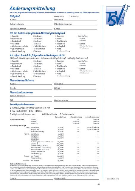 TSV-Nachrichten 3/2013 - des TSV 1861 Mainburg eV