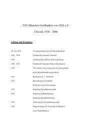 TSV MÃ¼nchen GroÃhadern von 1926 e.V. Chronik 1926 - 2006