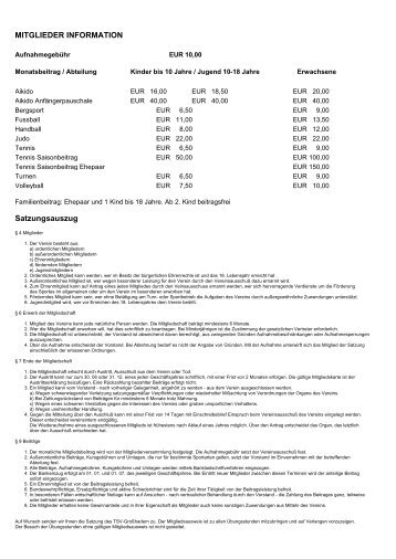 aufnahmeantrag 2007.indd - TSV GroÃhadern