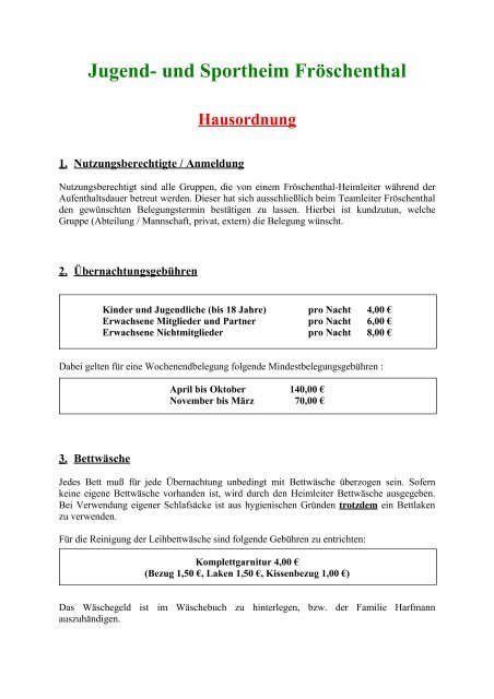 Jugend- und Sportheim Fröschenthal - TSV München Ost