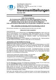 Vereinsmitteilungen - TSV-Niedernhall