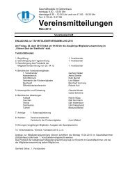 Vereinsmitteilungen - TSV-Niedernhall