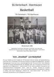 Vom „Streetball“ zum Basketball - TSV Oerlenbach