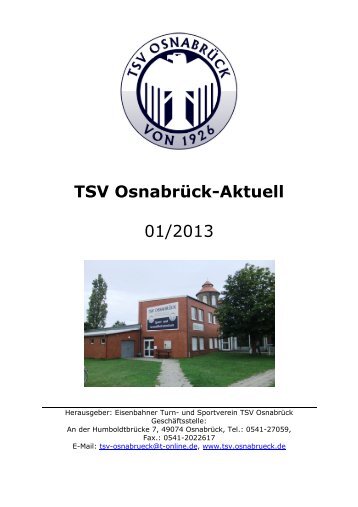 TSV Aktuell 01/13