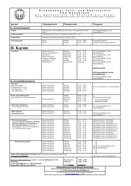 TSV Aktuell 01/13