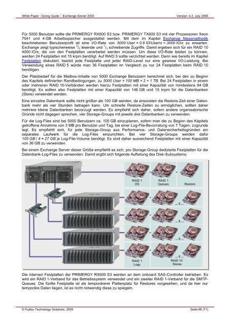 Sizing Guide Exchange Server 2003 - Fujitsu