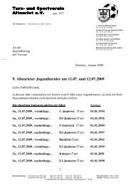 Einladung Jugendturnier - TSV 1972 Sickenhausen eV