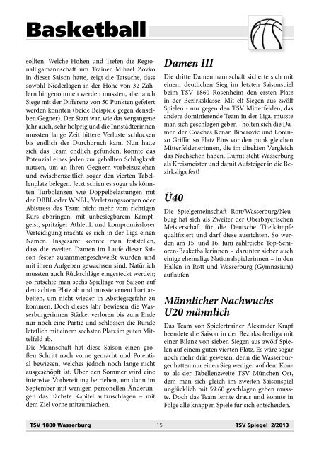 TSV-Spiegel 2013_2 - beim TSV Wasserburg