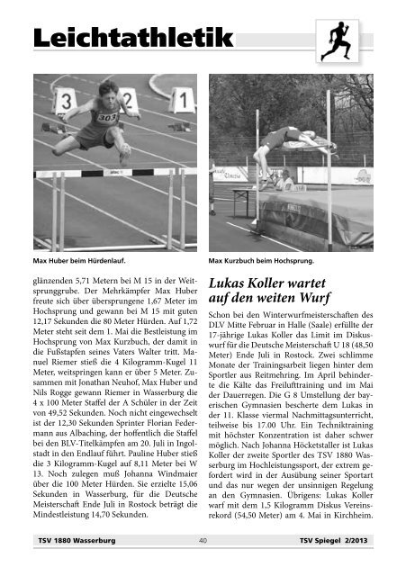 TSV-Spiegel 2013_2 - beim TSV Wasserburg