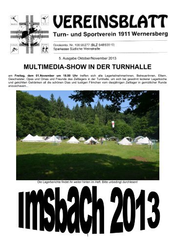 Oktober - 5. Ausgabe 2013 (PDF [20,40 MB]) - TSV Wernersberg