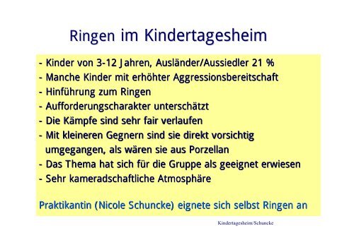 Ringen/Raufen im Schulsport - Aggressionsabbau ...