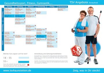 Gesundheitssport, Fitness, Gymnastik... - TSV Haunstetten