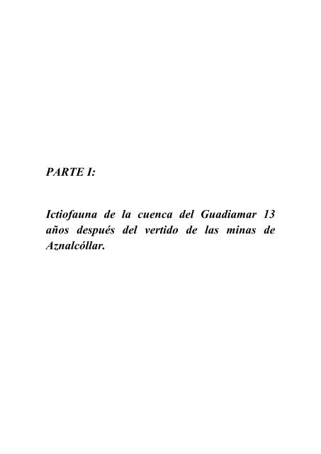 las comunidades de peces del río guadiamar y el accidente minero ...