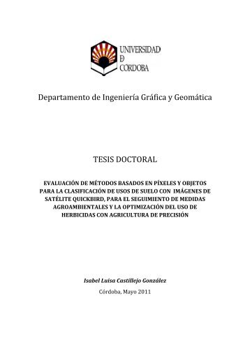 Departamento de Ingeniería Gráfica y Geomática TESIS DOCTORAL