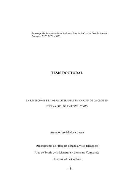 TESIS DOCTORAL - Helvia - Universidad de Córdoba