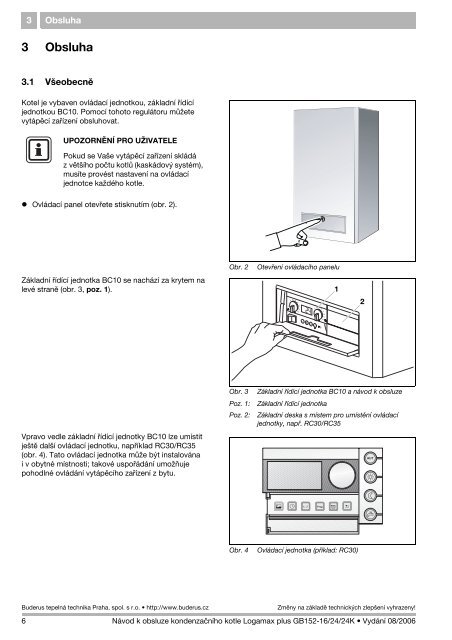 User manual Logamax plus GB152-16/24/24K - CZ - e-Teplo.cz