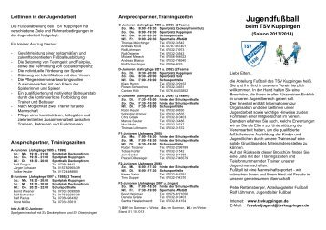 Jugendfußball - TSV Kuppingen