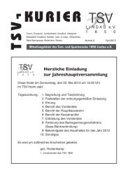 Kurier 02/2013 - TSV Lindau 1850 eV