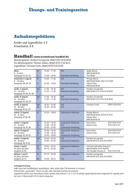 Trainingszeiten Download - TSV Ottobrunn eV