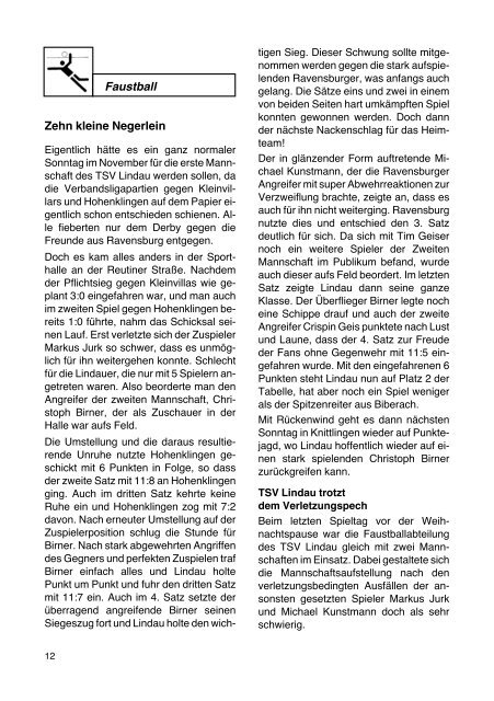 Kurier 01/2013 - TSV Lindau 1850 eV