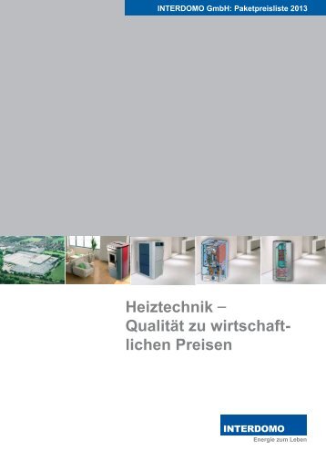 Paketpreisliste - Interdomo GmbH