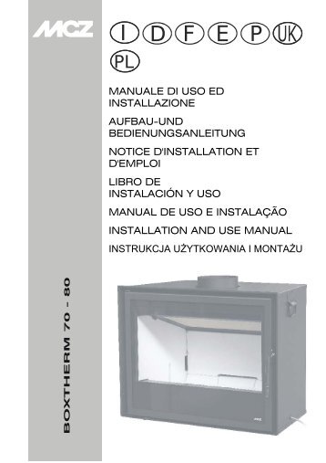 MANUALE DI USO ED INSTALLAZIONE AUFBAU-UND ... - MCZ