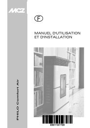 MANUEL D'UTILISATION ET D'INSTALLATION - MCZ