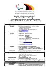 Ausschreibung - TSV Neuenstein Tischtennisabteilung