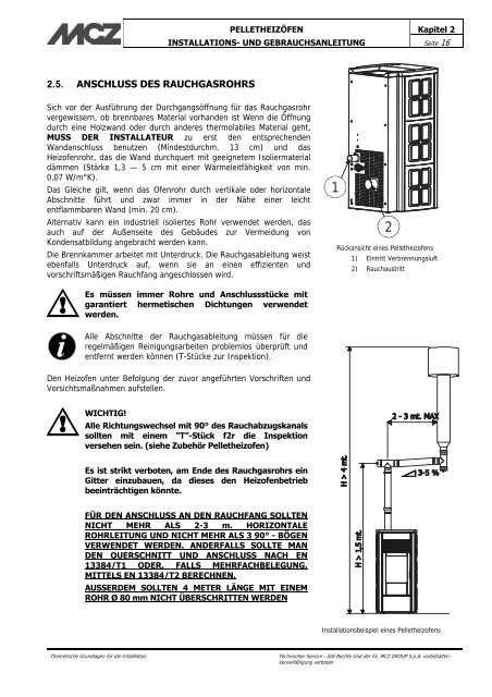 BETRIEBS- UND INSTALLATIONS-HANDBUCH - MCZ