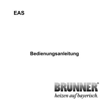 Bedienungsanleitung EAS - Schornsteinmarkt