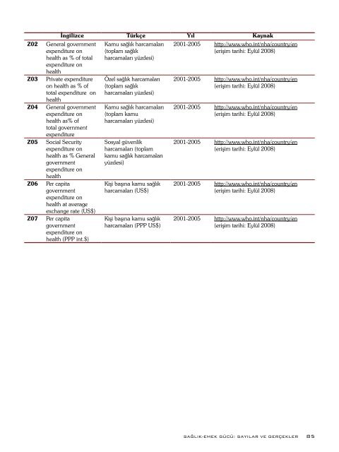 FÃ¼sun Sayek TTB RaporlarÄ± 2008: SaÄlÄ±k Emek-GÃ¼cÃ¼