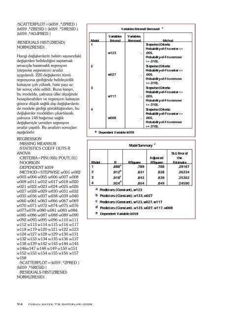 FÃ¼sun Sayek TTB RaporlarÄ± 2008: SaÄlÄ±k Emek-GÃ¼cÃ¼