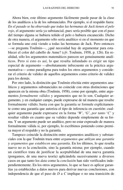 LAS RAZONES DEL DERECHO Teo rías de la ar gu men ta ción ju rí di ca