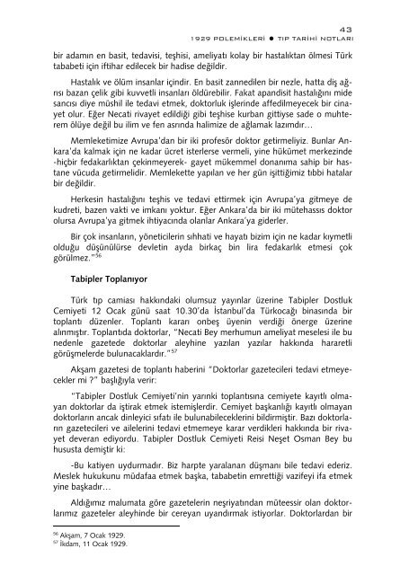 1929 polemikleri 'tÄ±p tarihi notlarÄ±' - TÃ¼rk Tabipleri BirliÄi