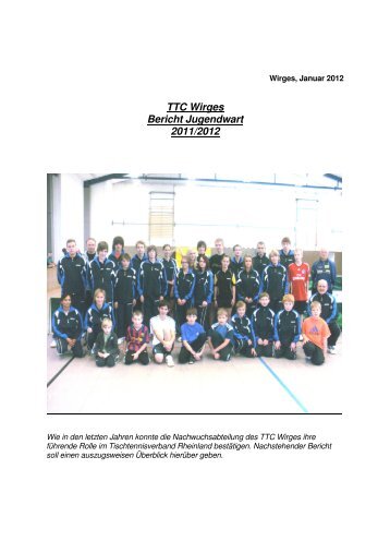 Bericht Jungendwart 2011/2012