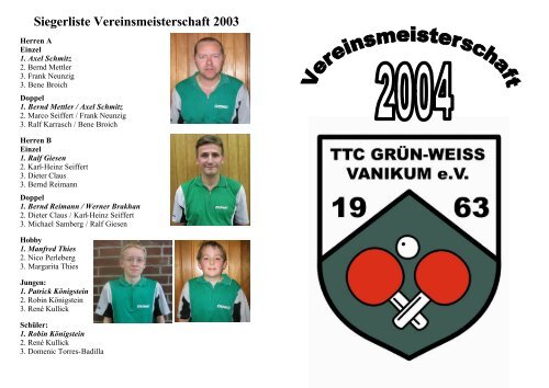 Die Ausschreibung kann auch hier als PDF - TTC GrÃ¼n-Weiss ...