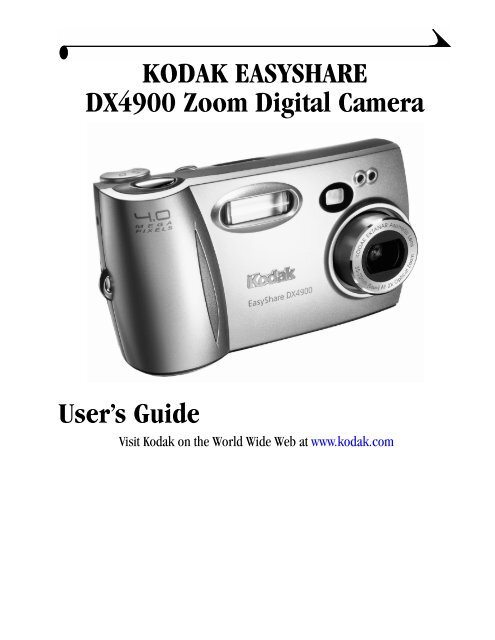 KODAK EASYSHARE DX4900 Zoom Digital Camera User's Guide