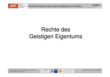 Rechte des Geistigen Eigentums - TTH-NRW