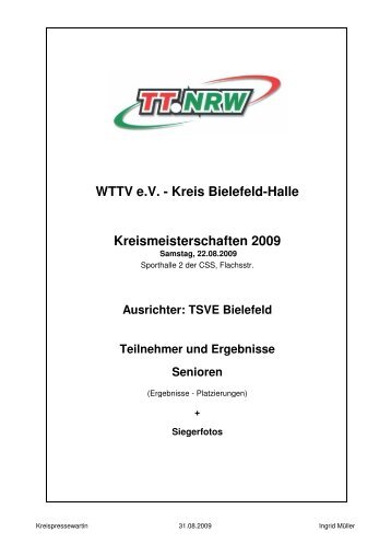 Ãbersicht Kreismeisterschaften 2009 ...