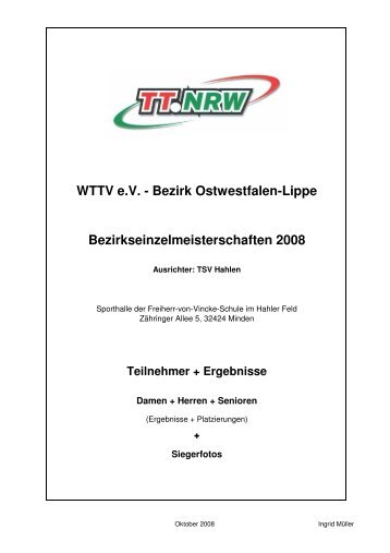 Ãbersicht_Bezirksmeisterschaften 2008 - des Tischtenniskreises ...