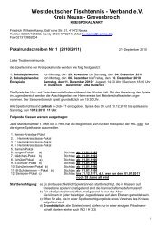 Pokalrundschreiben Nr. 1 - Tischtennis Kreisverband Neuss ...