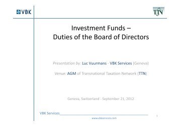 Luc Vuurmans, VBK Services - TTN Transnational Taxation Network