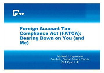 Foreign Account Tax Compliance Act (FATCA): Bearing Down on ...