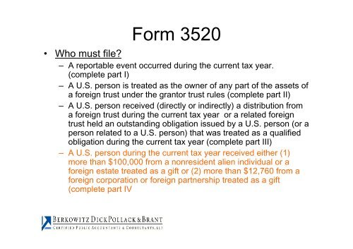 U.S. Income Tax Compliance