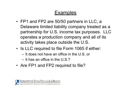 U.S. Income Tax Compliance