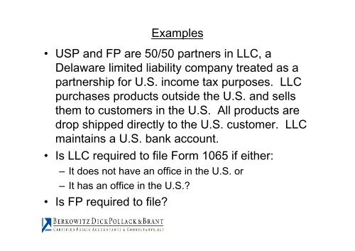 U.S. Income Tax Compliance