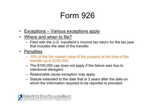 U.S. Income Tax Compliance