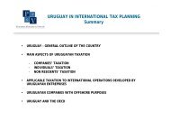 URUGUAY IN INTERNATIONAL TAX PLANNING Summary - TTN ...