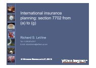 International insurance planning: section 7702 from (a) to (g)