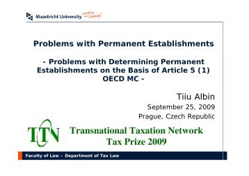 Problems With Permanent Establishments - TTN Transnational ...